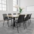 Generic Konferenztisch SET 8 Personen - Agenda + Ana 4340SR, Tischplatte Walnuss, Stol Black / Graphite / Grey