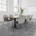 Generic Konferenztisch SET 8 Personen - Agenda + Profim Noor, Tischplatte Walnuss, Stol Metal Silver / Misty Grey / Dark Grey