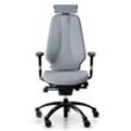 Ergonomischer Bürostuhl RH Logic 400 Komfort, Stoff Light Grey (Select SC60139), Nackenstütze Ja, Armstütze Ja, Fußkreuz Schwarz