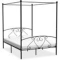 Himmelbett-Gestell Schwarz Metall 140 x 200 cm Vidaxl