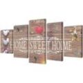 Bilder Dekoration Set Home Sweet Home 200 x 100 cm Vidaxl