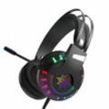 IGK-TX12 Schwarz 7,1 USB Surround RGB Lichteffekt Gaming Headset mit Mikrofon