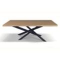 Toscohome Tisch mit Holzplatte und Eisen-Stahl-Gestell 200x100 cm - Taranta