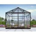 Dancover Orangerie/Pavillon aus Glas 8,06m², 2,82x2,86x2,8m mit Sockel, Schwarz