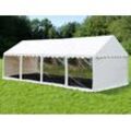 Dancover Partyzelt Festzelt Original 4x8m PVC, Panorama, Weiß