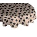 Tischdecke ADAM "Dots" Tischdecken Gr. B/L: 220 cm x 145 cm, oval, lila Tischdecken nachhaltig aus Bio-Baumwolle,Made in Germany