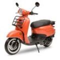 Motorroller Retro Luna Feuerrot 50ccm 45 kmh Moped Scooter