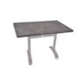 Bistrotisch Set Dark Slate 110x70cm Tischgestell Alu silber matt Garten Tisch