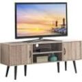 COSTWAY TV-Lowboard Fernsehschrank Holz