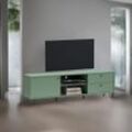 Toscohome TV-Schrank mit Tür Schubladen und offenes Fach grün 182 cm - Aldo
