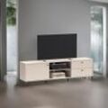 Toscohome TV-Ständer mit Tür Schubladen und offenes Fach Kaschmir Farbe 182 cm - Aldo