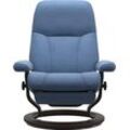 Relaxsessel STRESSLESS "Consul", blau (lazuli blau), B:76cm H:100cm T:74cm, Leder BATICK: BATICK ist ein leicht korrigiertes, durchgefärbtes und genarbtes Möbelleder, bei dem die meisten Unebenheiten und Spuren in der Regel entfernt wurden., Leder PALOMA: PALOMA ist ein durchgefärbtes Semianilin-Möbelleder mit natürlicher Narbung., ROHLEDER Stoff Q2 FARON: Ein fester zuverlässiger Bouclu00e9 mit e