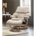 Fußhocker STRESSLESS "Reno", beige (light beige q2 faron), B:55cm H:40cm T:41cm, Leder BATICK: BATICK ist ein leicht korrigiertes, durchgefärbtes und genarbtes Möbelleder, bei dem die meisten Unebenheiten und Spuren in der Regel entfernt wurden., Leder PALOMA: PALOMA ist ein durchgefärbtes Semianilin-Möbelleder mit natürlicher Narbung., ROHLEDER Stoff Q2 FARON: Ein fester zuverlässiger Bouclu00e9 