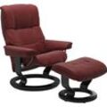 Relaxsessel STRESSLESS "Mayfair", rot (cherry paloma), B:79cm H:101cm T:73cm, Leder BATICK: BATICK ist ein leicht korrigiertes, durchgefärbtes und genarbtes Möbelleder, bei dem die meisten Unebenheiten und Spuren in der Regel entfernt wurden., Leder PALOMA: PALOMA ist ein durchgefärbtes Semianilin-Möbelleder mit natürlicher Narbung., ROHLEDER Stoff Q2 FARON: Ein fester zuverlässiger Bouclu00e9 mit