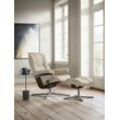 Relaxsessel STRESSLESS "Mayfair", beige (cream batick), B:79cm H:102cm T:73cm, Leder BATICK: BATICK ist ein leicht korrigiertes, durchgefärbtes und genarbtes Möbelleder, bei dem die meisten Unebenheiten und Spuren in der Regel entfernt wurden., Sessel, mit Cross Base, Größe S, M & L, Holzakzent Braun