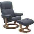 Relaxsessel STRESSLESS "Mayfair", blau (atlantic blau batick), B:75cm H:99cm T:73cm, Leder BATICK: BATICK ist ein leicht korrigiertes, durchgefärbtes und genarbtes Möbelleder, bei dem die meisten Unebenheiten und Spuren in der Regel entfernt wurden., Leder PALOMA: PALOMA ist ein durchgefärbtes Semianilin-Möbelleder mit natürlicher Narbung., ROHLEDER Stoff Q2 FARON: Ein fester zuverlässiger Bouclu0