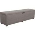 Hockerbank PLACES OF STYLE "Standard", braun (schlamm), B:160cm H:42cm T:40cm, Struktur fein (100% Polyester) für Bett u00bbClassicou00ab, u00bbPiazzau00ab, u00bbPremiumu00ab und u00bbVegau00ab, Struktur (100% Polyester) für Bett u00bbCratou00ab und u00bbLucinau00ab, Struktur (60% Baumwolle, 40% Leinen) für Bett u00bbKissu00ab, Kunstleder für Bett u00bbNaturau00ab, Struktur (100% Polyester) für Be