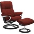 Relaxsessel STRESSLESS "Mayfair", rot (rot dinamica), B:79cm H:102cm T:44cm, Leder BATICK: BATICK ist ein leicht korrigiertes, durchgefärbtes und genarbtes Möbelleder, bei dem die meisten Unebenheiten und Spuren in der Regel entfernt wurden., Leder PALOMA: PALOMA ist ein durchgefärbtes Semianilin-Möbelleder mit natürlicher Narbung., ROHLEDER Stoff Q2 FARON: Ein fester zuverlässiger Bouclu00e9 mit 