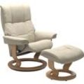 Relaxsessel STRESSLESS "Mayfair", beige (cream batick), B:88cm H:102cm T:77cm, Leder BATICK: BATICK ist ein leicht korrigiertes, durchgefärbtes und genarbtes Möbelleder, bei dem die meisten Unebenheiten und Spuren in der Regel entfernt wurden., Leder PALOMA: PALOMA ist ein durchgefärbtes Semianilin-Möbelleder mit natürlicher Narbung., ROHLEDER Stoff Q2 FARON: Ein fester zuverlässiger Bouclu00e9 mi