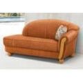 Ottomane HOME AFFAIRE "Milano", orange (terrakotta), B:181cm H:83cm T:79cm, Chenille (70% Polyacryl, 30% Polyester), Chenille (70% Polyacryl, 30% Polyester) auf Korpus und Zierkissen, Sitz und Rücken im Blumenmuster u00bbParadiseu00ab (100% Polyester), Sofas