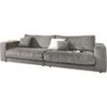 Big-Sofa 3C CANDY "Enisa II", grau (anthrazit), B:290cm H:86cm T:127cm, 100% Polyester, Sofas, incl. 1 Flatterkissen, Wahlweise mit Flecken-Schutz-Bezug Easy care