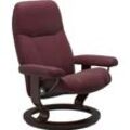 Relaxsessel STRESSLESS "Consul", rot (bordeaux batick), B:72cm H:94cm T:70cm, Leder BATICK: BATICK ist ein leicht korrigiertes, durchgefärbtes und genarbtes Möbelleder, bei dem die meisten Unebenheiten und Spuren in der Regel entfernt wurden., Leder PALOMA: PALOMA ist ein durchgefärbtes Semianilin-Möbelleder mit natürlicher Narbung., ROHLEDER Stoff Q2 FARON: Ein fester zuverlässiger Bouclu00e9 mit