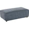 Hocker W.SCHILLIG "around-the-block" Gr. B/H/T: 120cm x 39cm x 60cm, Longlife Xtra-Leder Z69, blau (blau z69) mit eleganter Biese