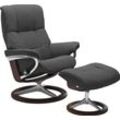 Relaxsessel STRESSLESS "Mayfair", grau (dunkelgrau q2 faron), B:83cm H:102cm T:73cm, Leder BATICK: BATICK ist ein leicht korrigiertes, durchgefärbtes und genarbtes Möbelleder, bei dem die meisten Unebenheiten und Spuren in der Regel entfernt wurden., Leder PALOMA: PALOMA ist ein durchgefärbtes Semianilin-Möbelleder mit natürlicher Narbung., ROHLEDER Stoff Q2 FARON: Ein fester zuverlässiger Bouclu0