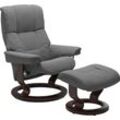 Relaxsessel STRESSLESS "Mayfair", grau (dunkelgrau dinamica), B:88cm H:102cm T:77cm, Leder BATICK: BATICK ist ein leicht korrigiertes, durchgefärbtes und genarbtes Möbelleder, bei dem die meisten Unebenheiten und Spuren in der Regel entfernt wurden., Leder PALOMA: PALOMA ist ein durchgefärbtes Semianilin-Möbelleder mit natürlicher Narbung., ROHLEDER Stoff Q2 FARON: Ein fester zuverlässiger Bouclu0