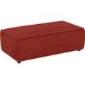 Hocker W.SCHILLIG "around-the-block" Gr. B/H/T: 120cm x 39cm x 60cm, Longlife fabric Flachgewebe T88, rot (terracotta t88) mit eleganter Biese