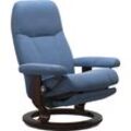 Relaxsessel STRESSLESS "Consul", blau (lazuli blau), B:85cm H:100cm T:77cm, Leder BATICK: BATICK ist ein leicht korrigiertes, durchgefärbtes und genarbtes Möbelleder, bei dem die meisten Unebenheiten und Spuren in der Regel entfernt wurden., Leder PALOMA: PALOMA ist ein durchgefärbtes Semianilin-Möbelleder mit natürlicher Narbung., ROHLEDER Stoff Q2 FARON: Ein fester zuverlässiger Bouclu00e9 mit e