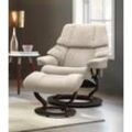 Relaxsessel STRESSLESS "Reno", beige (light beige q2 faron), B:75cm H:96cm T:75cm, Leder BATICK: BATICK ist ein leicht korrigiertes, durchgefärbtes und genarbtes Möbelleder, bei dem die meisten Unebenheiten und Spuren in der Regel entfernt wurden., Leder PALOMA: PALOMA ist ein durchgefärbtes Semianilin-Möbelleder mit natürlicher Narbung., ROHLEDER Stoff Q2 FARON: Ein fester zuverlässiger Bouclu00e