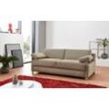 Schlafsofa BALI "Viola", beige, 160cm x 200cm, Kaltschaummatratze, Basic: Gitterrostunterfederungmit Kaltschaummatratze, 100% Polyester, Sofas, mit Seitenkissen