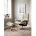 Relaxsessel STRESSLESS "Mayfair", beige (cream batick), B:79cm H:102cm T:73cm, Leder BATICK: BATICK ist ein leicht korrigiertes, durchgefärbtes und genarbtes Möbelleder, bei dem die meisten Unebenheiten und Spuren in der Regel entfernt wurden., Sessel, mit Cross Base, Größe S, M & L, Holzakzent Wenge