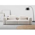 2,5-Sitzer RAUM.ID "Cushid" Sofas Gr. B/H/T: 268cm x 62cm x 109cm, Feincord, weiß Modulsofa, bestehend aus 2 Teilen, Breite 268 cm