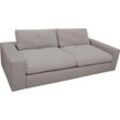 Big-Sofa ALINA "Sandy", grau (hellgrau eqe 29), B:265cm H:84cm T:123cm, Chenille (100% Polyester), Sofas, in Cord, mit losen Sitz und Rückenkissen