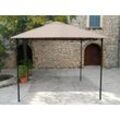 Pavillon GRASEKAMP "Antik Rimini Flex" Pavillons Gr. B/H/T: 293 cm x 263 cm x 293 cm, grau (taupe) Pavillons BxT: 293x293 cm, in versch. Farben