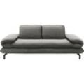 2-Sitzer "LOOKS by Wolfgang Joop 2-Sitzer-Sofa >>LOOKS XIII<<", grau (salz, pfeffer), B:224cm H:83cm T:98cm, 100% Polyester, LOOKS BY WOLFGANG JOOP, Sofas, Wahlweise mit Arm- und Kopfteilverstellung