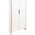 Mehrzweckschrank TOJO "flachmann klein", weiß, B:70cm H:130,8cm T:23cm, MDF, Schränke, Höhe 130,8 cm