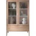 Vitrine HOME AFFAIRE "Koda", braun (eiche), B:89,8cm H:139,50cm T:41,5cm, Schränke, inklusive Beleuchtung, verstellbare Glasböden