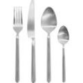 Besteck-Set BLOMUS "STELLA", silber (silberfarben), 16 tlg., Edelstahl, Essbesteck-Sets, Besteckgarnitur Besteckset, mattiert