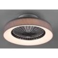 TRIO LEUCHTEN LED Deckenleuchte "Farsund Deckenventilator", grau, Ø 47,0cm H: 20,0cm, Lampen, Deckenlampe, Ventilator, Fernbedienung, Ventilator getrennt schaltbar