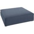 Hocker TOM TAILOR HOME "BIG CUBE", blau (cornflower tsv 16), B:122cm H:36cm T:122cm, Samtstoff TSV (100% Polyester), Hocker, Polsterhocker