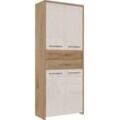 Garderobenschrank HOME AFFAIRE "Gala", beige (beige, pacific walnuss decor), B:78cm H:192cm T:36cm, MDF, Spanplatte, Schränke, hochwertig UV lackiert, Soft-Close-Funktion