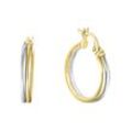 Paar Creolen FIRETTI "Schmuck Geschenk Gold 375 Ohrschmuck Creole", gold (gelbgoldfarben, weißgoldfarben), Ohrringe, Damen, Gelbgold 375