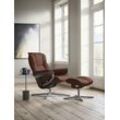 Relaxsessel STRESSLESS "Mayfair", braun (copper paloma), B:92cm H:103cm T:79cm, Leder PALOMA: PALOMA ist ein durchgefärbtes Semianilin-Möbelleder mit natürlicher Narbung., Sessel, mit Cross Base, Größe S, M & L, Holzakzent Braun