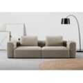 2,5-Sitzer RAUM.ID "Cushid" Sofas Gr. B/H/T: 268cm x 62cm x 109cm, Feincord, beige (sand) Modulsofa, bestehend aus 2 Teilen, Breite 268 cm