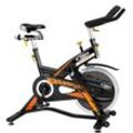 Speedbike BH FITNESS "Indoorbike Duke Magnetic H926" Fahrradtrainer orange (schwarz, orange, weiß, silberfarben)