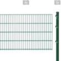 ARVOTEC Doppelstabmattenzaun "ESSENTIAL 83 zum Einbetonieren" Zaunelemente Zaunhöhe 83 cm, Zaunlänge 2 - 60 m Gr. H/L: 83 cm x 8 m, grün (dunkelgrün) Zaunelemente