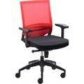 Drehstuhl MAYER SITZMÖBEL "2475", rot (rot, schwarz, schwarz), B:65cm H:94cm T:60cm, Stühle, Bürodrehstuhl